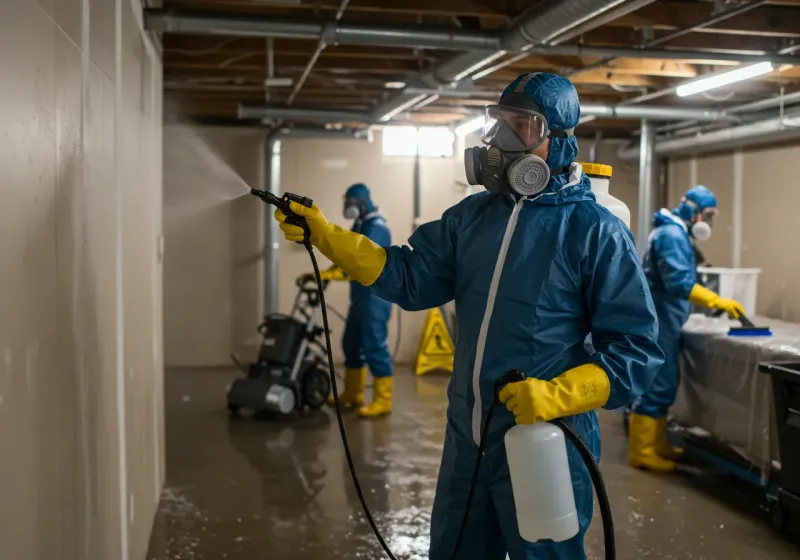 Basement Sanitization and Antimicrobial Treatment process in West Pasco, WA