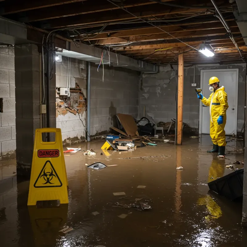 Flooded Basement Electrical Hazard in West Pasco, WA Property